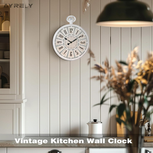 Reloj De Pared Redondo Vintage, Estilo Retro Antiguo, Funcio