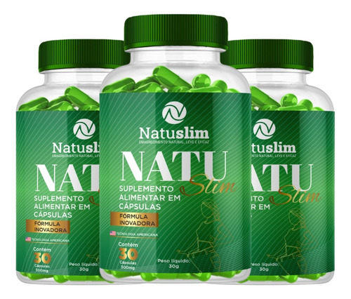 Suplemento Natu Slim 90caps Natural  Original 500mg