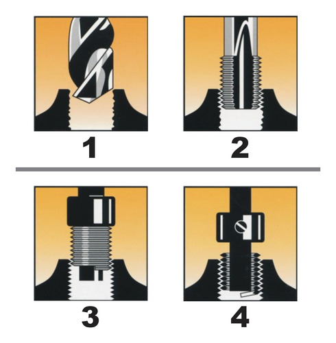 Rosca C-coil Inserto Ø3/4 -10nc X 2.50d 2 Pzas