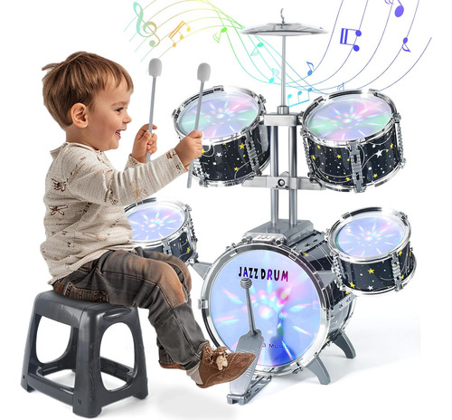 Juego De Batería Para Niños Pequeños De 1 A 3 Años, Instrume