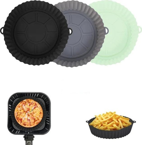 Cesto Bandeja Silicona Para Airfryer Freidora Aire Circular