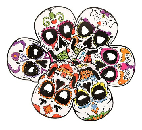 Máscara De Calavera Mexicana Para Halloween Y Disfraces