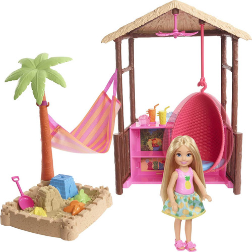 Barbie Chelsea Doll And Tiki Hut Juego Con Muñeca Rubia De.