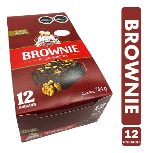 Brownie Nuez De Nutrabien Individual (caja Con 12 Unidades)