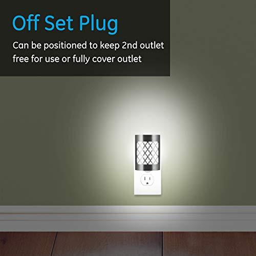 Luz Nocturna Led Diseño Floral 2 Unidades Enchufe Sensor