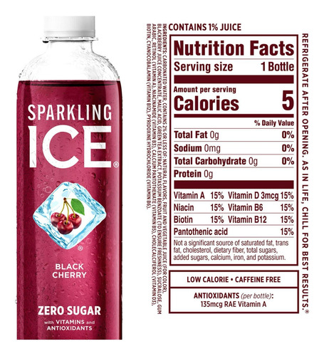 Agua Mineral Sparkling Ice Zero Sugar Variety Pack 24 Pz
