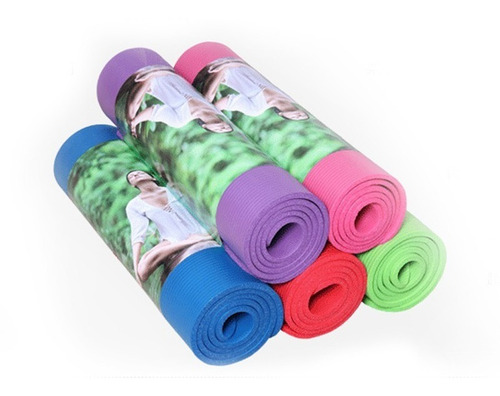 Colchoneta Goma Yoga Pilates Fitness Gimnasia 8mm Premium