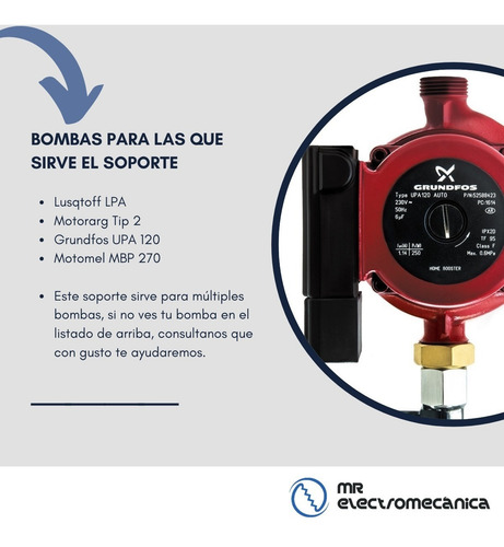 Imagen 5 de 10 de Soporte Bomba Presurizadora Grande Mensula Tip 2 Upa 120