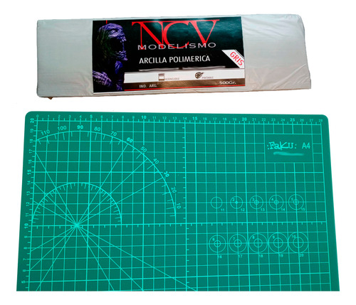 Arcilla Polimérica Gris Ncv Para Modelar Base De Corte A4
