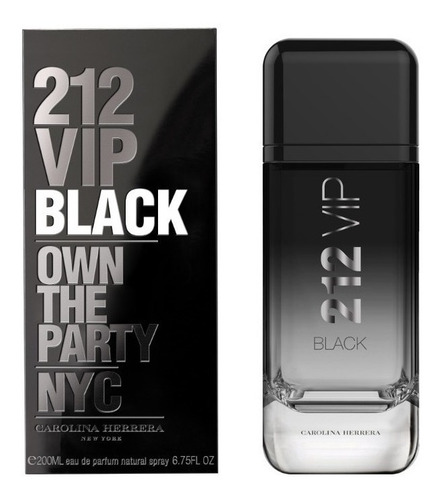 Imagen 3 de 3 de Carolina Herrera 212 VIP Black EDP 200 ml para hombre