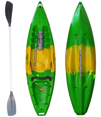 Imagen 2 de 7 de Combo Kayak Maori Remo Chaleco Respaldo Pita Silbato Soga
