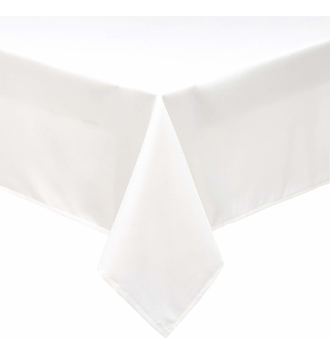 Mantel Cuadrado Tela Poliester Lavable 52 Color Blanco 2