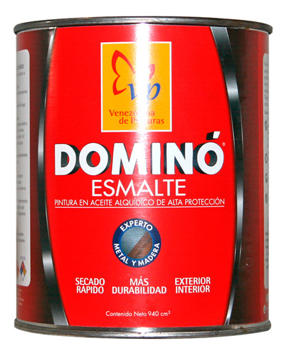 Pintura Esmalte Dominó, Clase B, Amarillo Bandera,  1/4  Gal