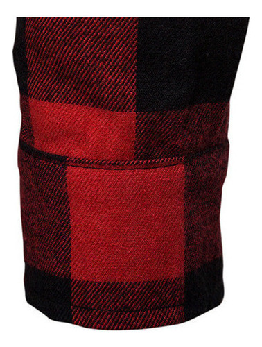 Camisa Casual Con Capucha A Cuadros Para Hombre