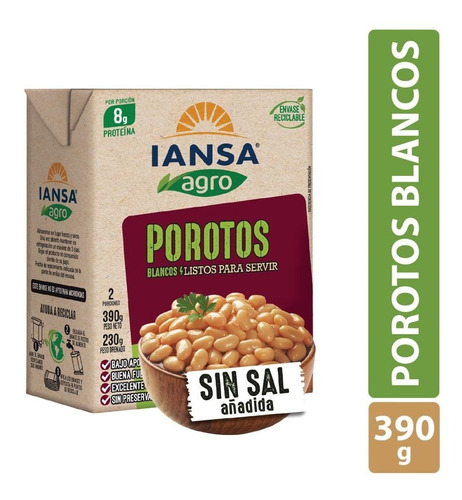 Porotos Blancos Listos Iansa Agro 390 G