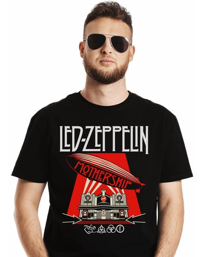 Polera Led Zeppelin Mothership Rock Impresión Directa