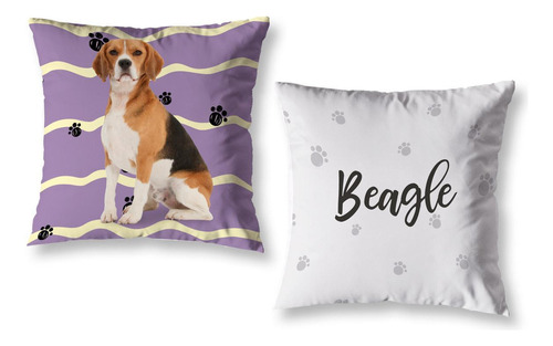 Kit 2 Almofadas Cheias 40cm X 40cm Estampadas Pet Beagle