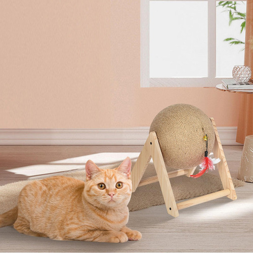 Juguete De Bola Con Poste Rascador Para Gatos, Soporte De