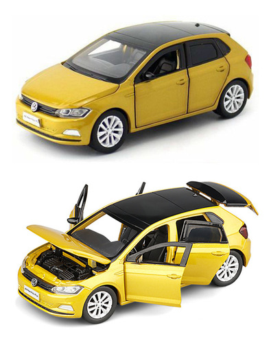 Coche De Metal En Miniatura Vw Volkswagen Polo Plus 2023 1/3