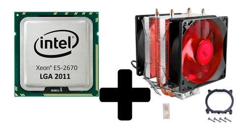 Imagem 1 de 6 de Kit Upgrade Cpu Intel Xeon E5-2670 X79  Lga 2011 + Cooler