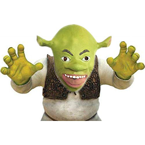 Juego De Máscara Y Guantes De Látex Cosplay De Shrek,...