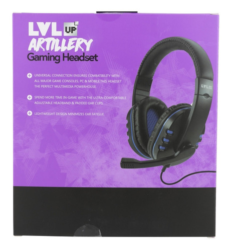 Imagen 4 de 5 de Diadema Gaming Levelup Azul Ps Xbox Switch Pc Celular 3.5mm
