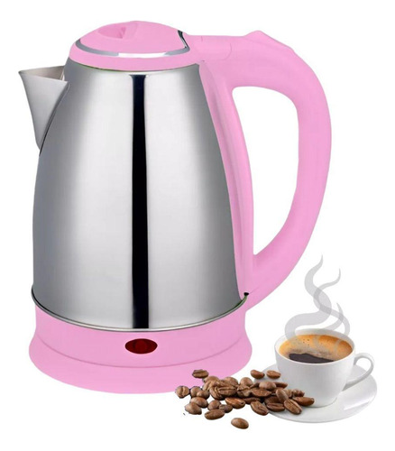 Chaleira Jarra Elétrica Bak Inox 1.8l 110v 1100w Café Rosa