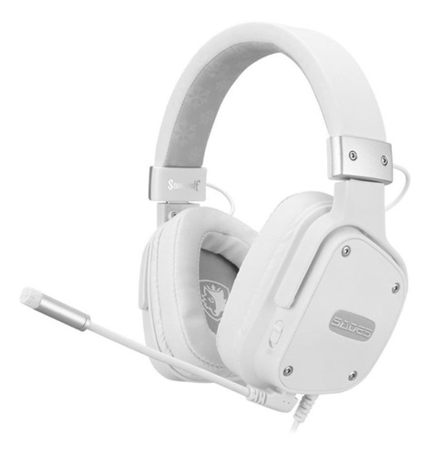 Audífonos gamer Sades Gamer Snowwolf SA-722S blanco