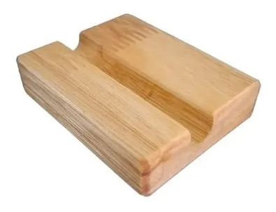 Soporte Notebook Kit Con Base Para Celular Madera