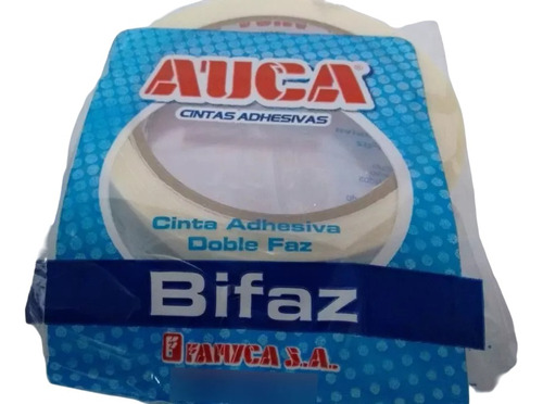 Cinta Bifaz Auca Transparente 18 Mm X 25 Mts X 12 Unidades