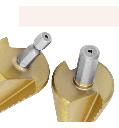 3x Broca Escalonada 4-12/4-20/4-32mm Metal Mango Hexagonal