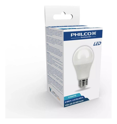 Lámpara De Led 9w Luz Blanca (foco P/casa) Philco Pack 10pz