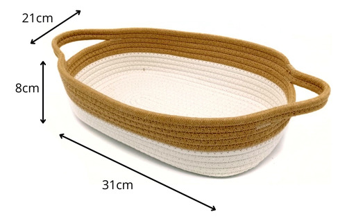 Set Cesto Organizador X3 Oval Multiuso Decorativo Rio Shop