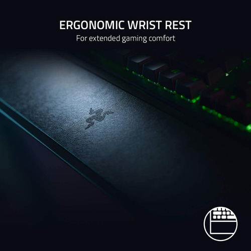 Teclado gamer Razer Black Widow BlackWidow V3 QWERTY Green español España color negro con luz RGB