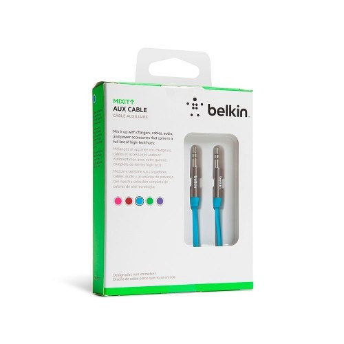 Cable 3.5 Mm A 3.5 Mm 3  Belkin Azul Av10127tt03-blu