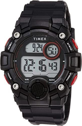 Timex Men's Dgtl A-game 50 Mm Resin Strap Watch