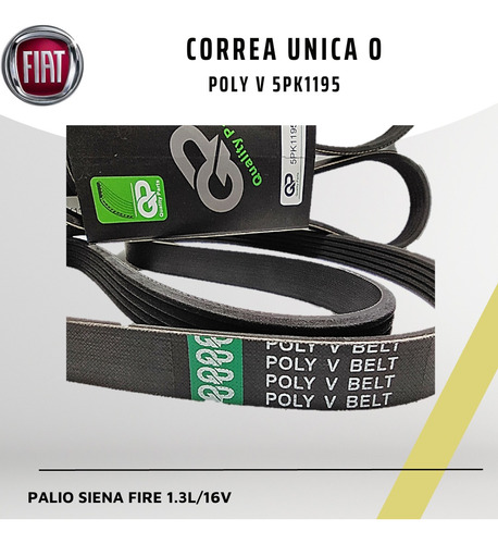 Correa Unica Fiat Palio Siena Fire 1.3/16v 5pk1195