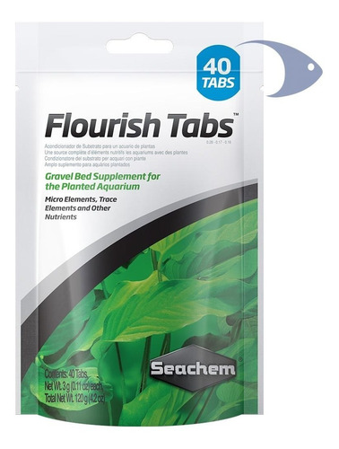 Flourish 40 Tabletas Seachem Acuario Plantado Peces 