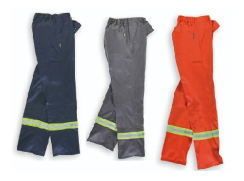 Pantalón De Trabajo Azul Cinta Reflectiva - Mundo Trabajo