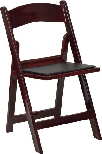 Silla Plegable De Resina De Caoba Roja