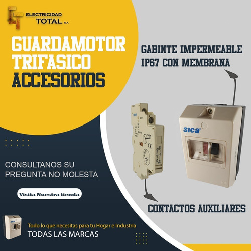 Guardamotor Trifásico 20- 25 Amp Motor/bomba 15 Hp/ 11 Kw