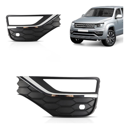 Grade Moldura Milha Amarok 2017 2018 2019 20 21 22 Com Furo