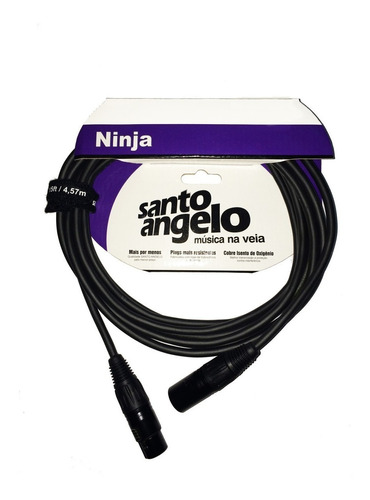 Cabo Microfone Xlr Santo Angelo Ninja 9.15m Balanceado Lw B