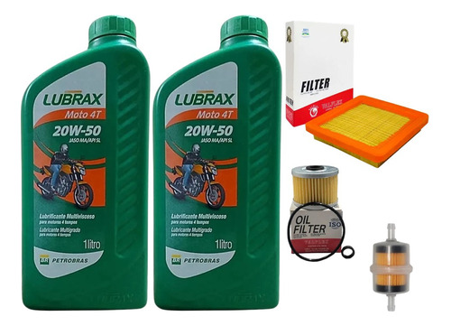 Kit Revisão Honda Xr 250 Tornado 02..08 Óleo Lubrax Filtros