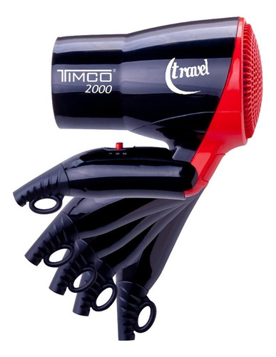 Secadora Cabello Plegable Trimmer Y Cepillo Kit Viaje Timco