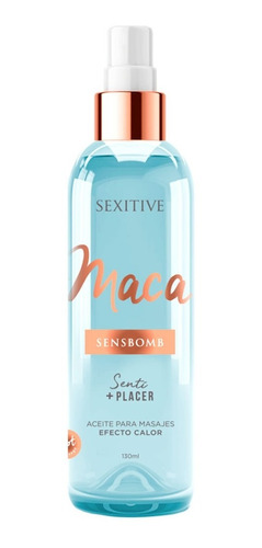 Aceite Masajes Efecto Calor Sensbomb Maca Sexitive