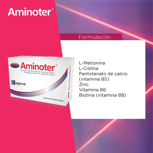 Aminoter Cápsulas Anticaída Fragilidad Capilar 30 Caps