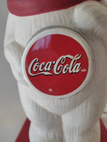 Imagen 6 de 9 de Lampara Oso Coca Cola Yeso Y Madera Vintage 02