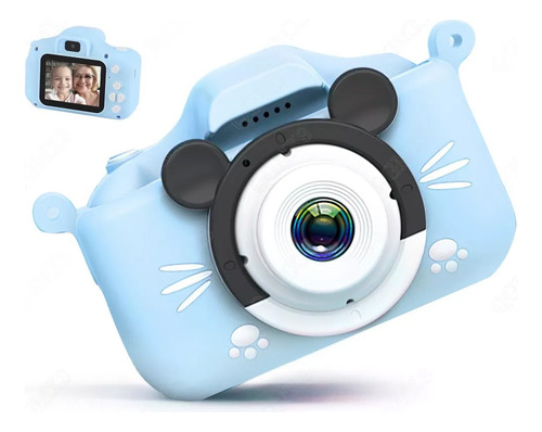 Mini Cámara Digital Para Niños Portátil Videocámara 1080p Color Azul Mikey