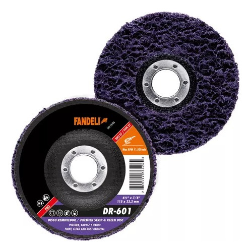 Fandeli Disco Removedor 4 1/2 X 7/8 Dr-601 Mod. 76426 Caja